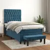 vidaXL Sommier à lattes de lit et matelas Bleu foncé 80x200 cm Velours