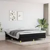 vidaXL Sommier à lattes de lit avec matelas Noir 180x200 cm Tissu