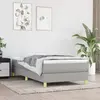 vidaXL Sommier à lattes de lit et matelas Gris clair 90x190 cm Tissu