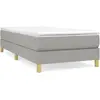 vidaXL Sommier à lattes de lit avec matelas Gris clair 100x200cm Tissu