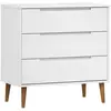 vidaXL Commode MOLDE Blanc 80x40x80 cm Bois de pin massif