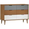 vidaXL Commode MOLDE Marron 113x40x80 cm Bois de pin massif