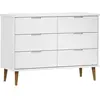 vidaXL Commode MOLDE Blanc 113x40x80 cm Bois de pin massif