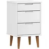 vidaXL Table de chevet MOLDE Blanc 40x35x65 cm Bois de pin massif