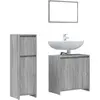 vidaXL Ensemble de meubles de salle de bain 3 pcs Sonoma gris