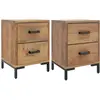 vidaXL Tables de chevet 2 pcs 36x30x45 cm Bois de pin massif
