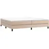 vidaXL Sommier à lattes de lit avec matelas Cappuccino 200x200 cm