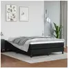 vidaXL Sommier à lattes de lit avec matelas Noir 140x200 cm Similicuir