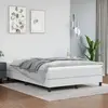 vidaXL Sommier à lattes de lit avec matelas Blanc 140x200cm Similicuir