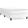 vidaXL Sommier à lattes de lit avec matelas Blanc 90x200 cm Similicuir