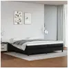 vidaXL Sommier à lattes de lit avec matelas Noir 200x200 cm Similicuir