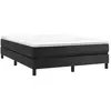 vidaXL Sommier à lattes de lit avec matelas Noir 140x190 cm Similicuir