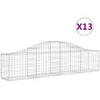 vidaXL Paniers à gabions arqués 13 pcs 200x30x40/60 cm Fer galvanisé