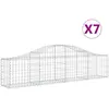 vidaXL Paniers à gabions arqués 7 pcs 200x30x40/60 cm Fer galvanisé