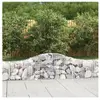 vidaXL Paniers à gabions arqués 8 pcs 200x30x40/60 cm Fer galvanisé