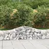 vidaXL Paniers à gabions arqués 9 pcs 200x30x40/60 cm Fer galvanisé