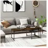 vidaXL Tables basses 2 pcs Chêne fumé Bois d'ingénierie