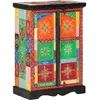 vidaXL Buffet peint à la main avec portes 53x30x75 cm Bois de manguier