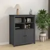 vidaXL Buffet Gris 83x41,5x100 cm Bois massif de pin