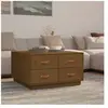 vidaXL Table basse Marron miel 80x80x45 cm Bois massif de pin