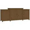 vidaXL Buffet Marron miel 164x37x68 cm Bois massif de pin