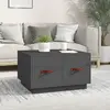vidaXL Table basse Gris 60x53x35 cm Bois massif de pin