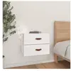 vidaXL Table de chevet murale Blanc 50x36x40 cm