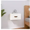 vidaXL Table de chevet murale Blanc 40x29,5x22 cm