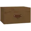 vidaXL Table de chevet murale Marron miel 40x29,5x22 cm