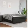 vidaXL Sommier à lattes de lit matelas Noir 120x200 cm Similicuir