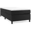 vidaXL Sommier à lattes de lit avec matelas Noir 90x200 cm Similicuir