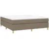 vidaXL Sommier à lattes de lit avec matelas Taupe 160x200 cm Tissu