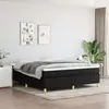 vidaXL Sommier à lattes de lit avec matelas Noir 180x200 cm Tissu