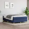 vidaXL Sommier à lattes de lit avec matelas Bleu 140x200 cm Tissu