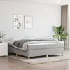 vidaXL Sommier à lattes de lit avec matelas Gris clair 160x200cm Tissu