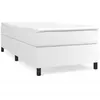vidaXL Sommier à lattes de lit avec matelas Blanc 80x200 cm Similicuir