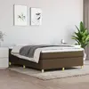 vidaXL Sommier à lattes de lit avec matelas Marron foncé 140x190 cm