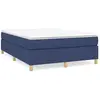 vidaXL Sommier à lattes de lit avec matelas Bleu 140x190 cm Tissu
