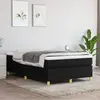 vidaXL Sommier à lattes de lit avec matelas Noir 120x200 cm Tissu