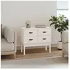 vidaXL Armoire console Blanc 90x40x78 cm Bois de pin solide