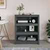 vidaXL Bibliothèque Gris 80x35x97 cm Bois de pin massif