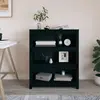 vidaXL Bibliothèque Noir 80x35x97 cm Bois de pin massif