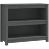 vidaXL Bibliothèque Gris 80x35x68 cm Bois de pin massif