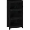 vidaXL Bibliothèque Noir 50x35x97 cm Bois de pin massif