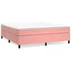 vidaXL Sommier à lattes de lit avec matelas Rose 160x200 cm Velours