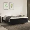 vidaXL Sommier à lattes de lit et matelas Noir 160x200 cm Velours
