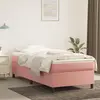 vidaXL Sommier à lattes de lit avec matelas Rose 90x200 cm Velours