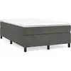 vidaXL Sommier à lattes de lit et matelas Gris foncé 120x200cm Velours