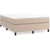 vidaXL Sommier à lattes de lit avec matelas Cappuccino 180x200 cm