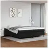 vidaXL Sommier à lattes de lit avec matelas Noir 200x200 cm Similicuir